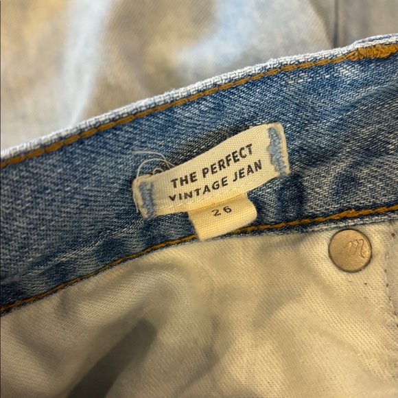 Madewell The Perfect Vintage Jean Size 26 100% Cotton Denim Jeans Pants Comfy - Picture 4 of 9